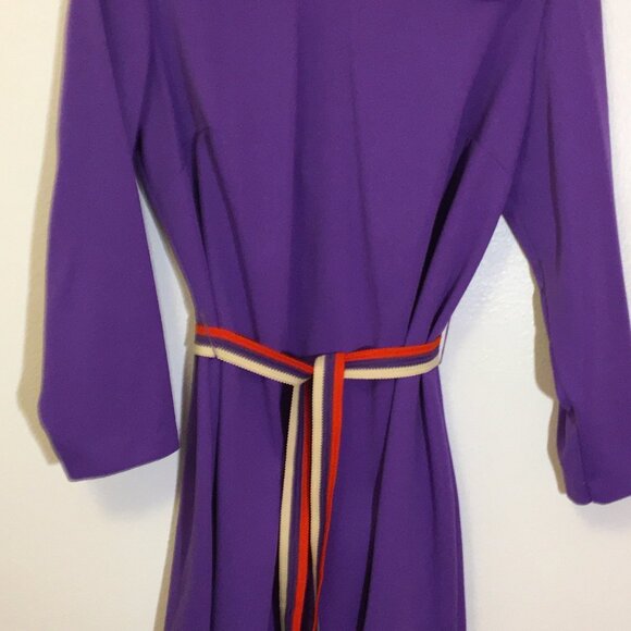 Vintage 60s Dog Ear Beagle Collar Dress with Belt Mod Shift Volup Plus Size (IB) - Picture 9 of 15